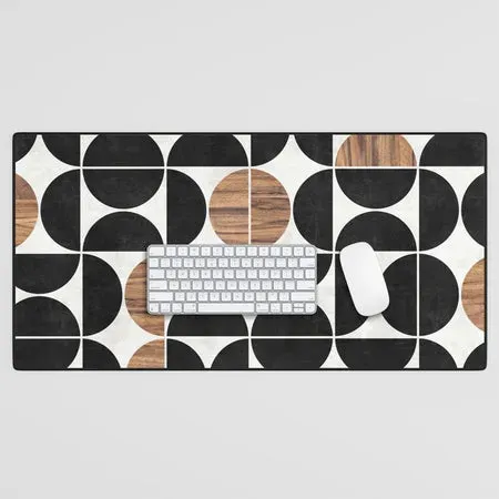 Society6 Mid-Century Modern Pattern No.1 tapis de bureau géométrique