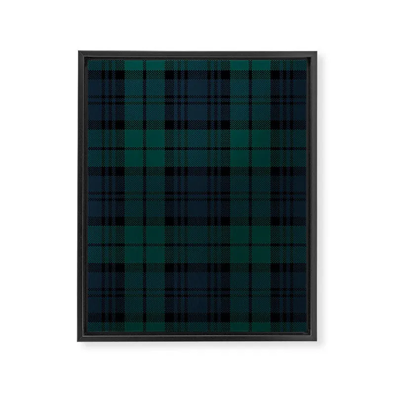 Society6 Love Tartán (2) - Black Watch toile encadrée