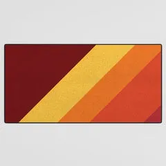 Society6 Retro 70s Color Palette II tapis de bureau rayures rétro