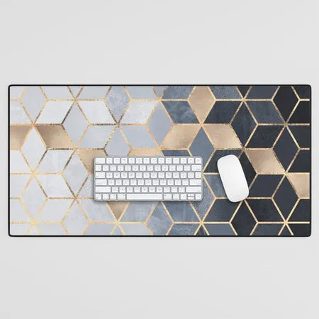 Society6 Gradient Cubes tapis de bureau géométrique