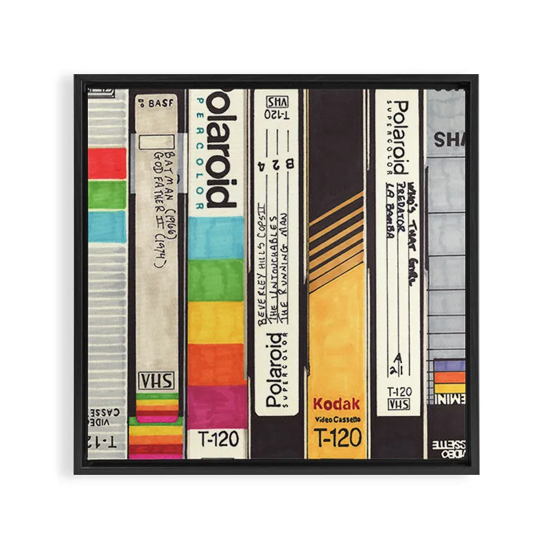 Society6 VHS tableau sur toile encadré