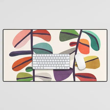 Society6 Plant Specimens tapis de bureau botanique coral