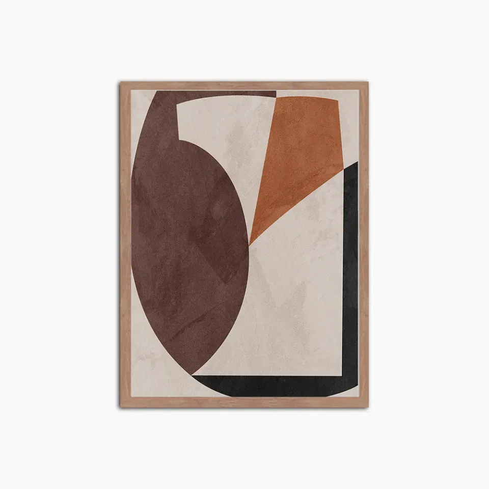 Any Image Organic Geometric Abstract toile encadrée abstraite