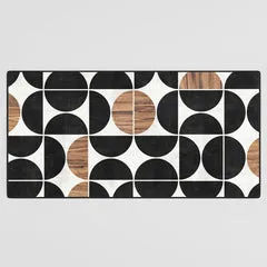 Society6 Mid-Century Modern Pattern No.1 tapis de bureau géométrique