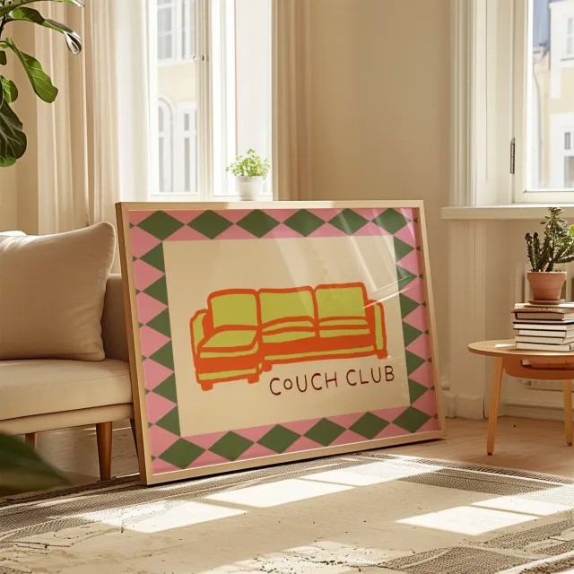 Maddison Ball Couch Club affiche typographie