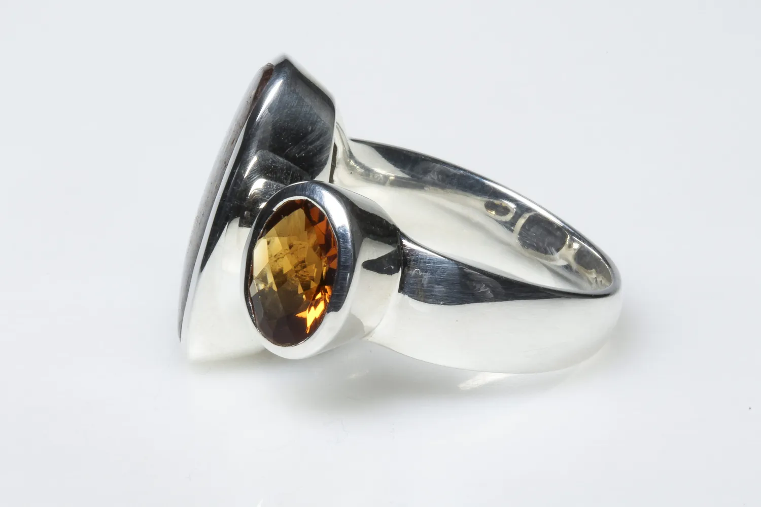 Galerie Kara bague argent opale boulder citrine