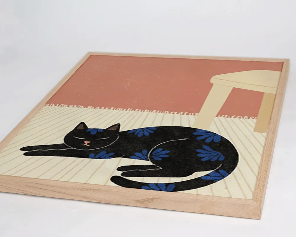 Any Image The Cozy Cat toile encadrée animal