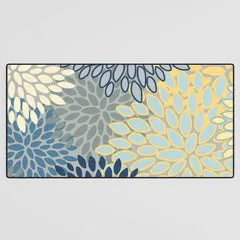 Society6 Dahlias Jaunes tapis de bureau grand format floral