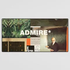 Society6 Admire tapis de bureau collage vintage vert