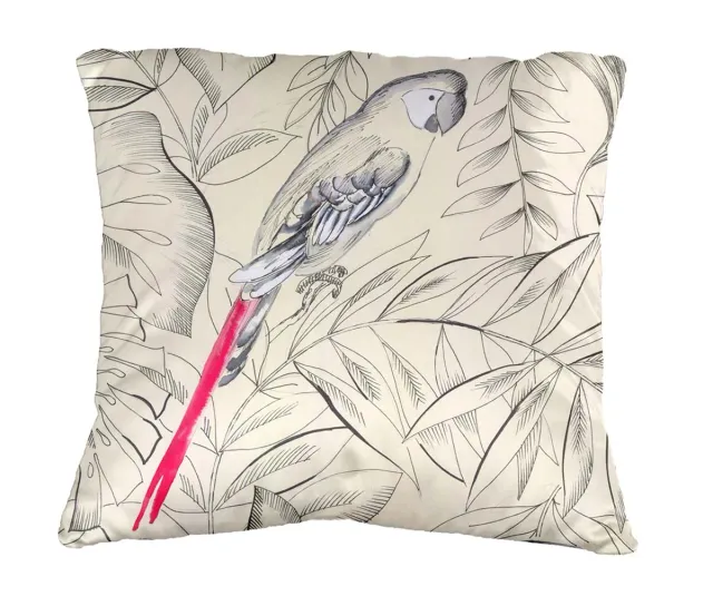 Mademoiselle Tiss Perroquets coussin imprimé