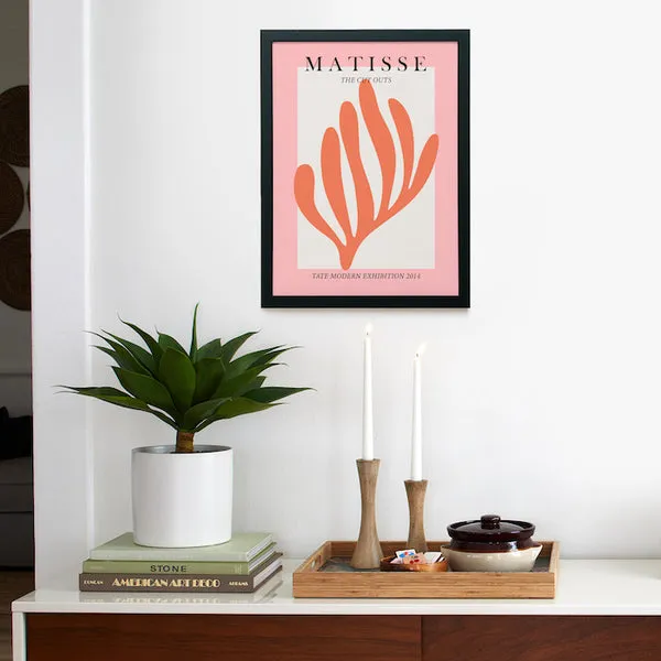 Society6 Matisse-Inspired affiche encadrée forme corail