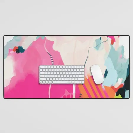Society6 pink sky II tapis de bureau rose