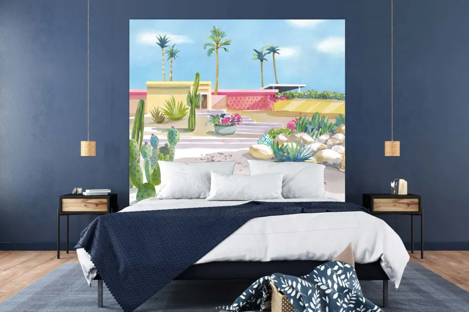 Mademoiselle Tiss Palm Springs tête de lit tissu