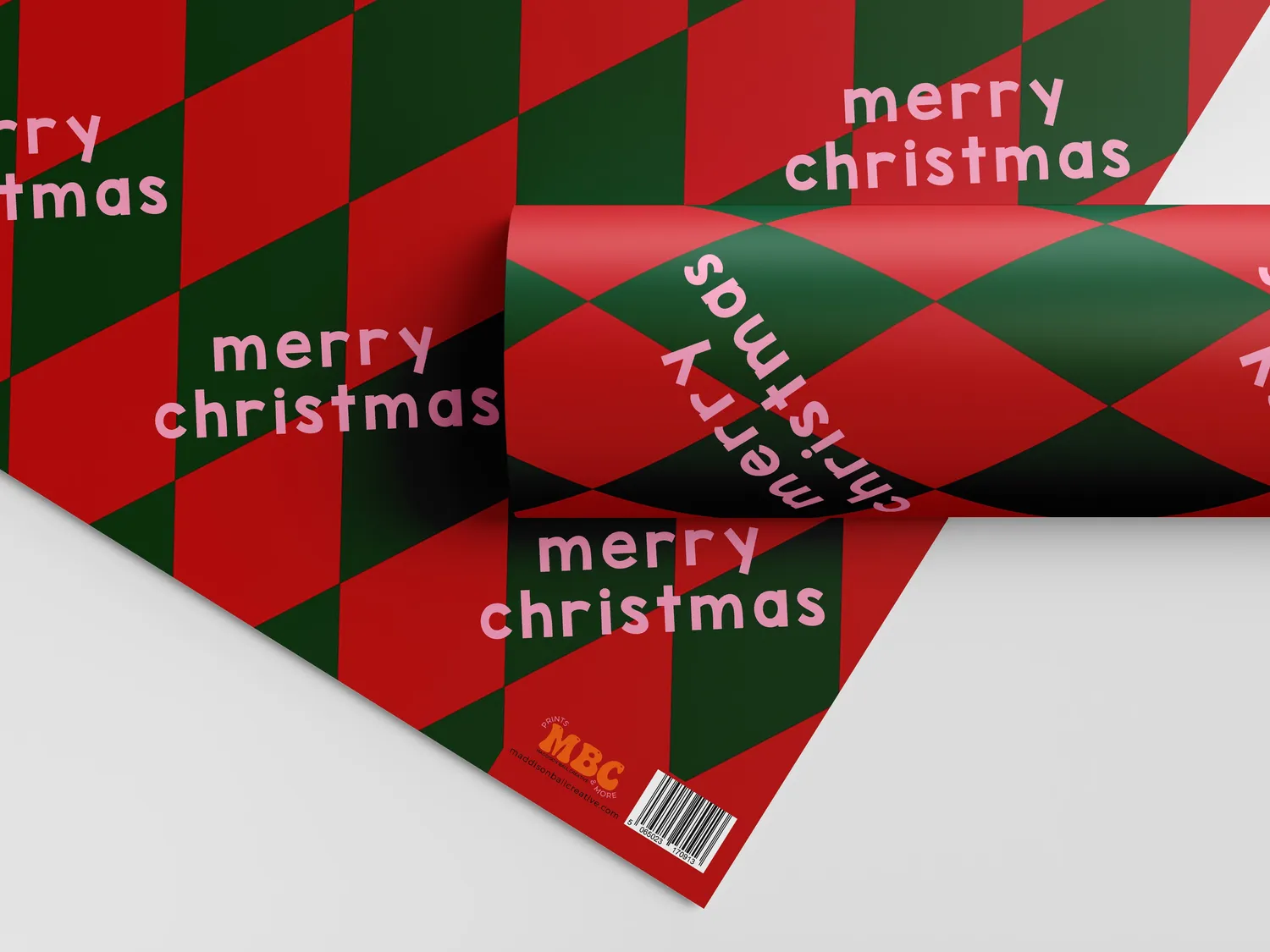 Maddison Ball Merry Christmas papier cadeau rayÃ©
