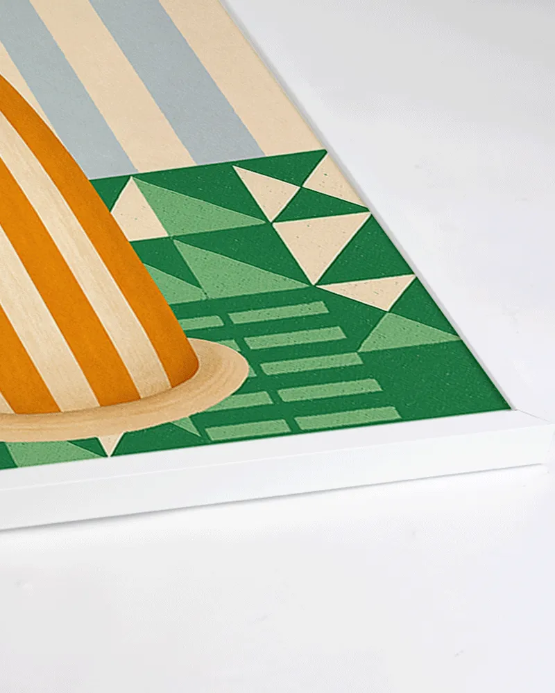 Any Image Geometric Bloom toile encadrée couleur
