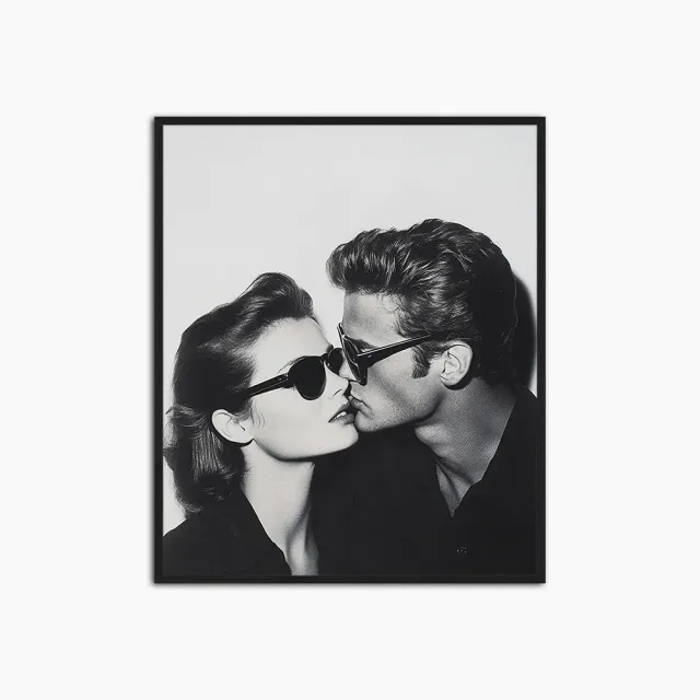 Any Image Jacob Baden The Kiss photo noir et blanc