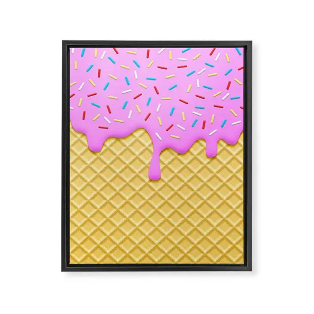 Society6 Strawberry Ice Cream toile encadrée