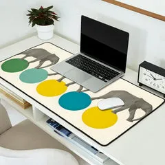 Society6 Travelling Elephants tapis de bureau éléphants