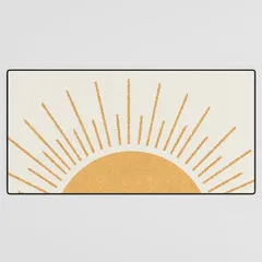Society6 Sunshine Everywhere tapis de bureau soleil jaune