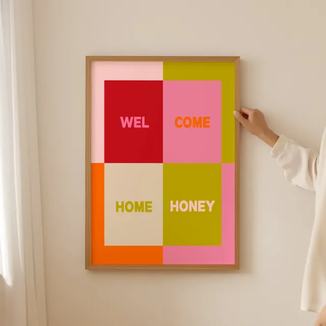 Maddison Ball Welcome Home Honey affiche typo