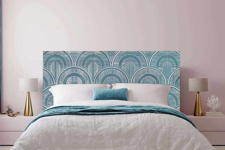 Mademoiselle Tiss Années Folles tête de lit tissu art déco