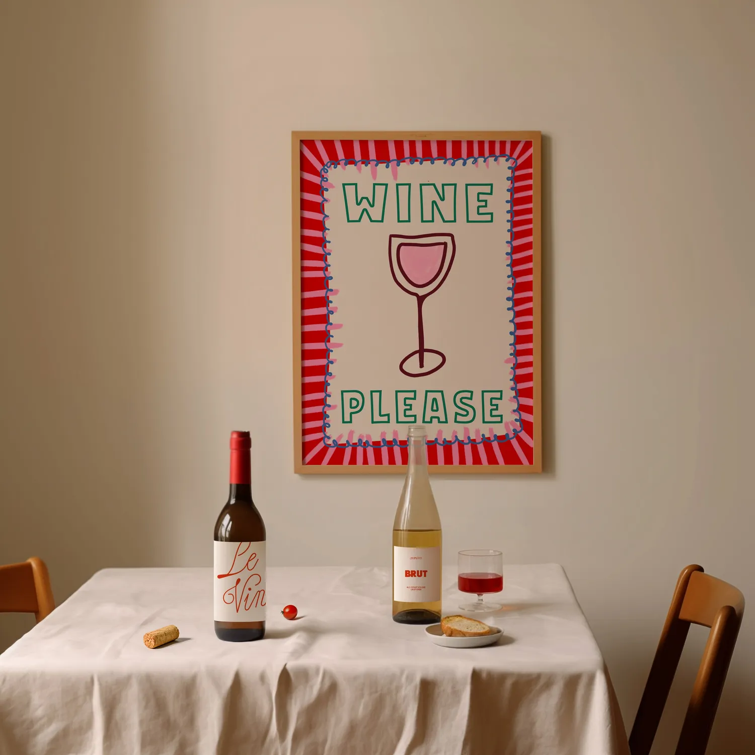 Maddison Ball Wine Please affiche cuisine