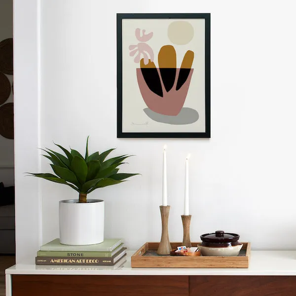Society6 Planta affiche encadrée cactus ocre