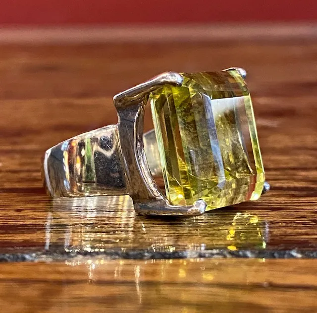 Galerie Kara quartz citron bague argent