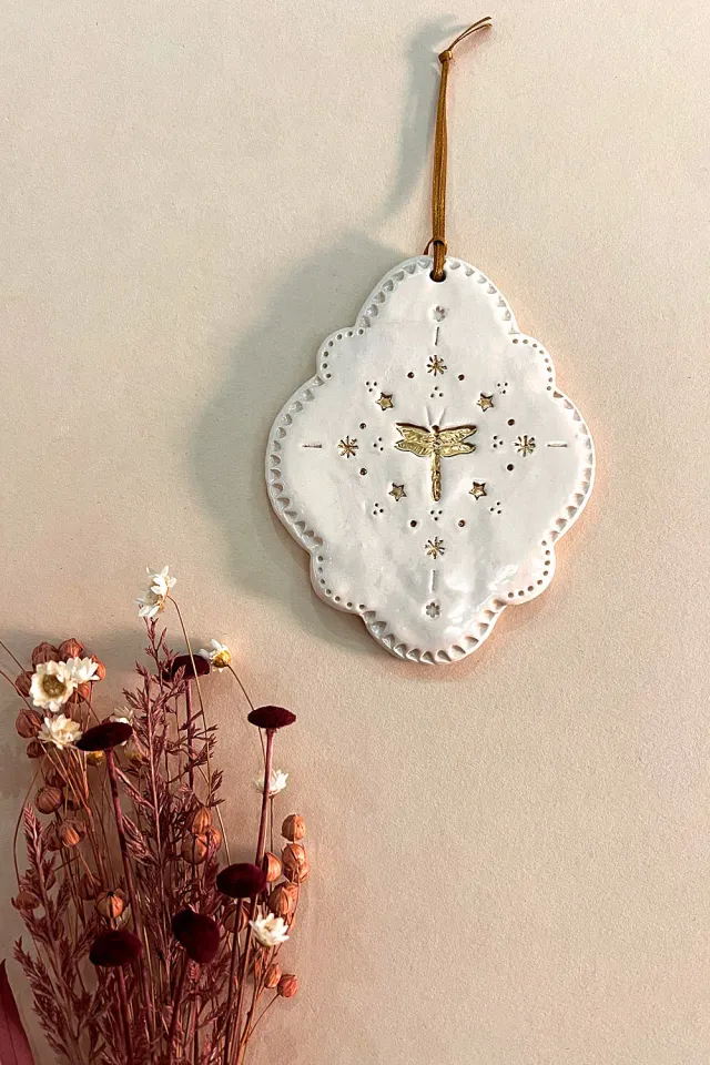 Biankaléone Talisman à la libellule toile encadrée 9x11 cm