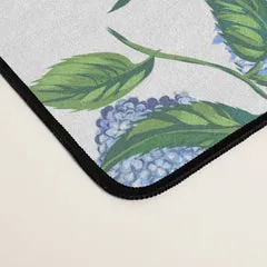 Society6 Hydrangea tapis de bureau hortensia bleu