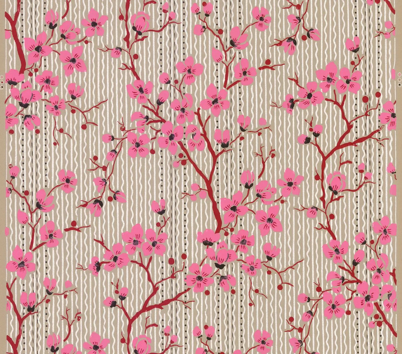 Mademoiselle Tiss Cerisiers tête de lit tissu floral