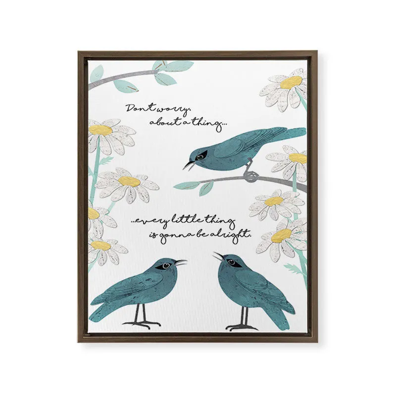 Society6 Three Little Birds (Parts 1 and 2) toile encadrée