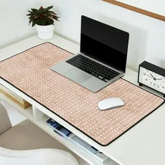 Society6 ZEN TILE tapis de bureau pois beige