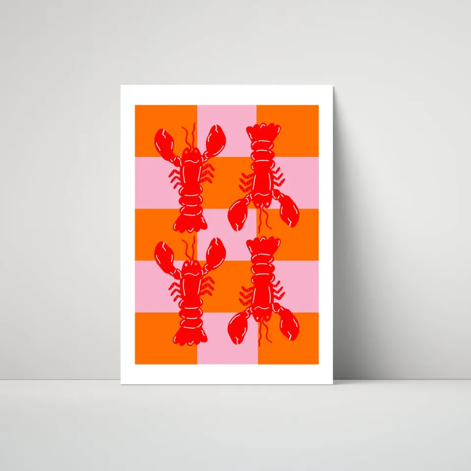 Maddison Ball Lobster Tile affiche homard