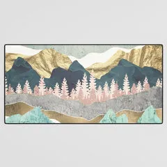 Society6 Summer Vista tapis de bureau montagne pastel
