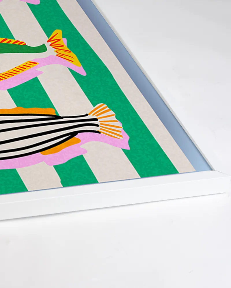 Any Image Fresh Fish toile encadrée couleur figurative