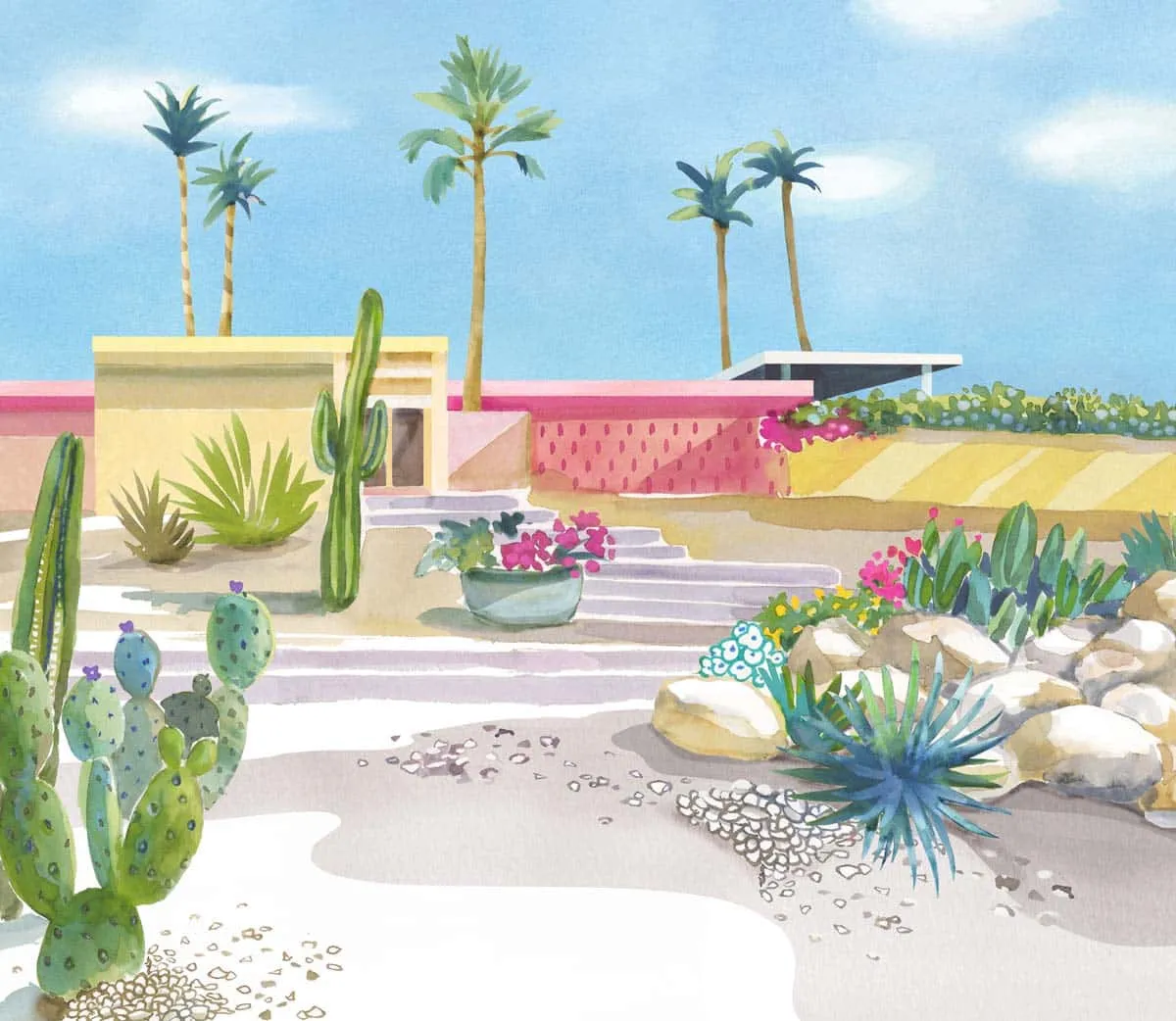 Mademoiselle Tiss Palm Springs tête de lit tissu