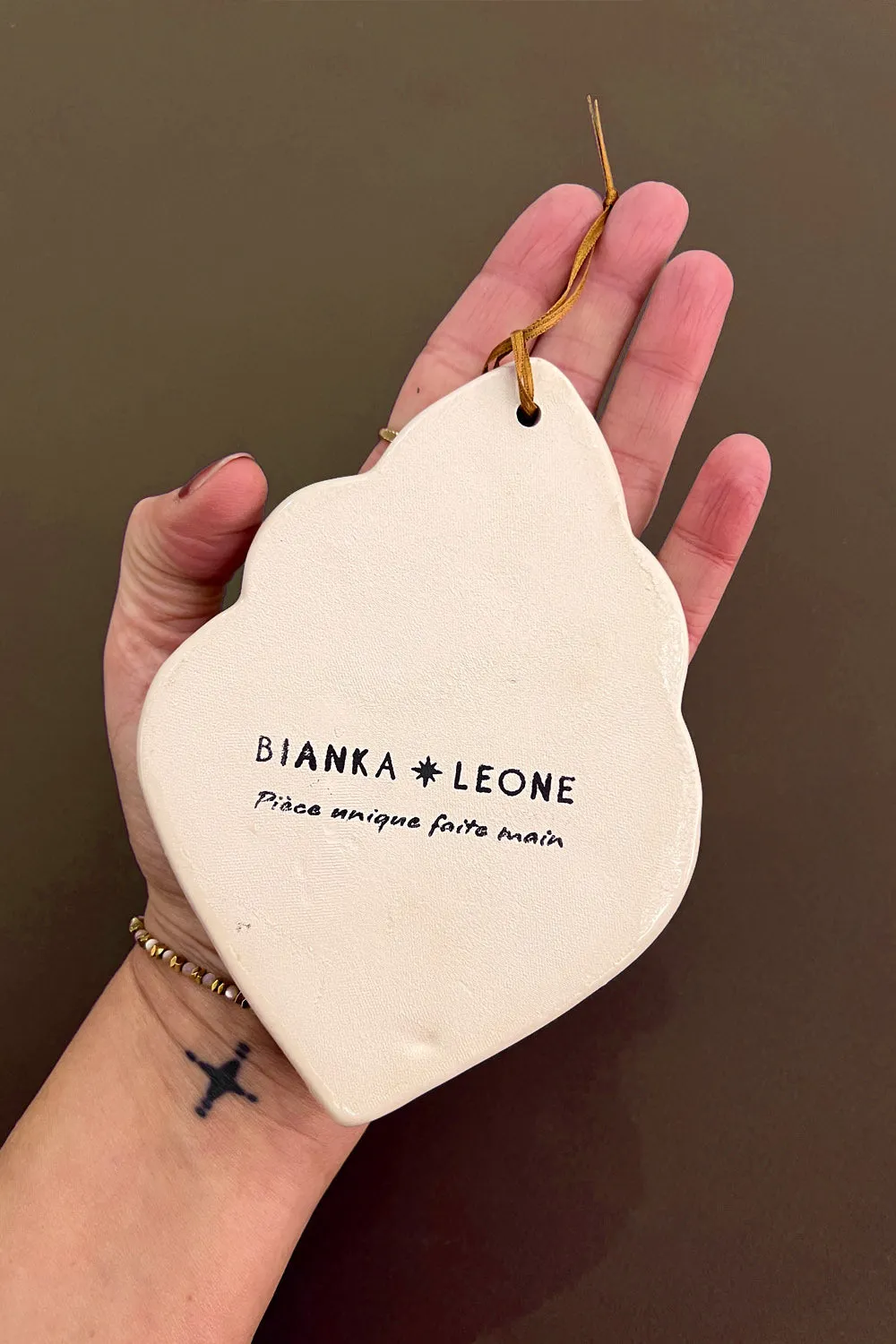 Biankaléone Talisman colibri aux étoiles d'or 10 x 14 cm