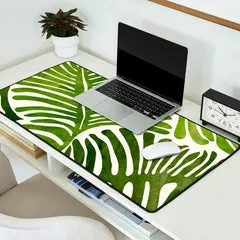 Society6 Fougères Aquarelle tapis de bureau grand format vert