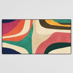 Society6 Impossible Contour Map tapis de bureau topographique