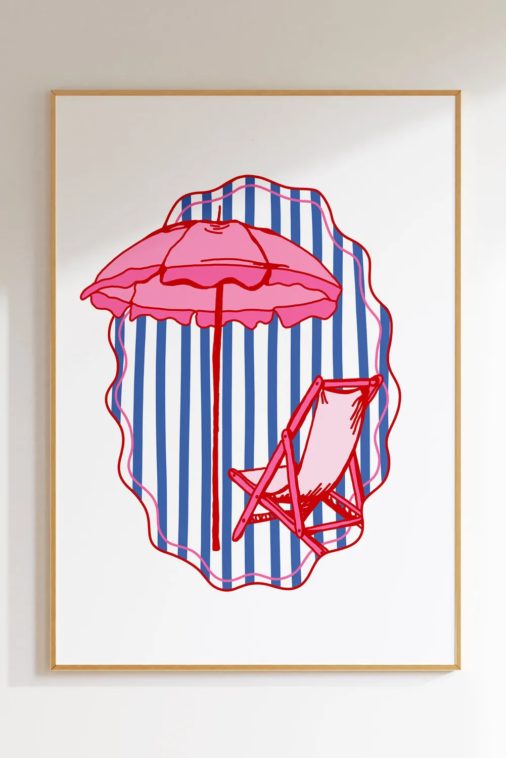 I'd Rather Be Deck Chair affiche papier mat tropical