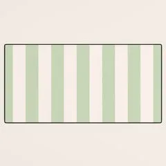 Society6 Pastel Green Vertical Stripes tapis de bureau rayures sauge