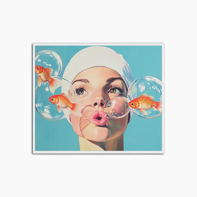Any Image Liv Corday The Fish Lady tableau surréaliste