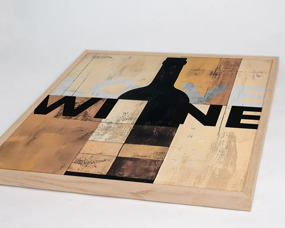 Any Image Love Wine cadre tons doux chêne