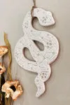 Biankaléone Serpent aux petites fleurs toile encadrée 12,5x19,5 cm