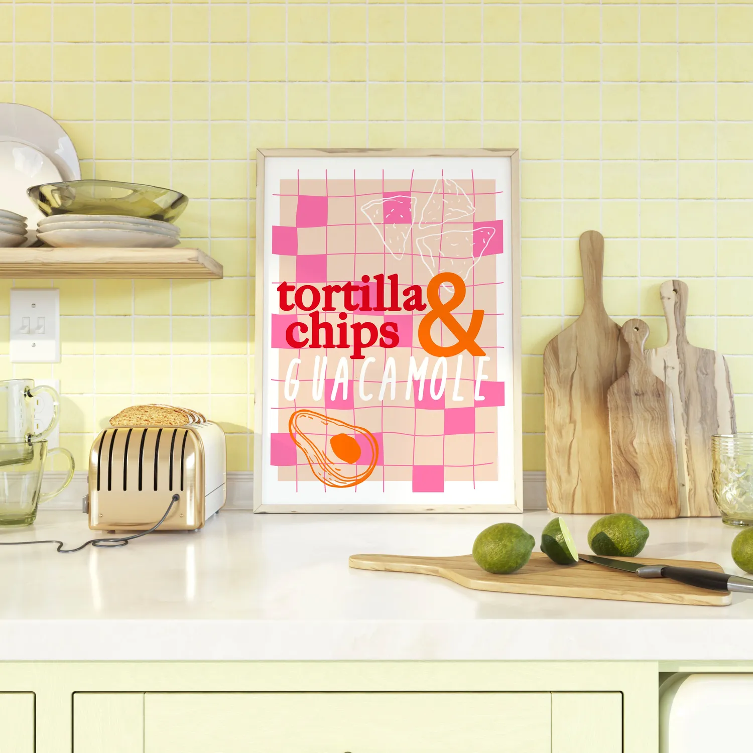Maddison Ball Tortilla Chips & Guacamole affiche cuisine