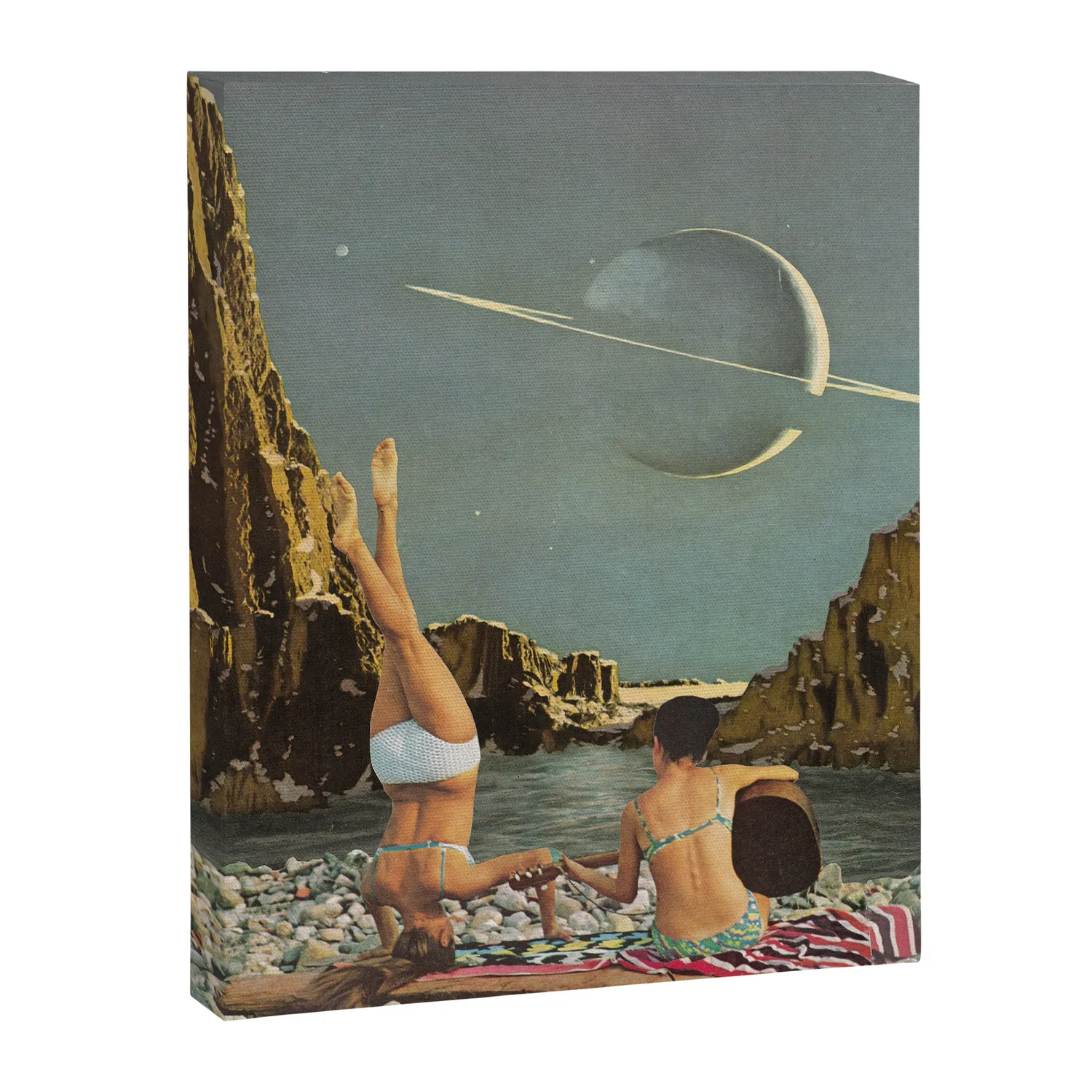 Society6 Serenade to Saturn toile surréaliste