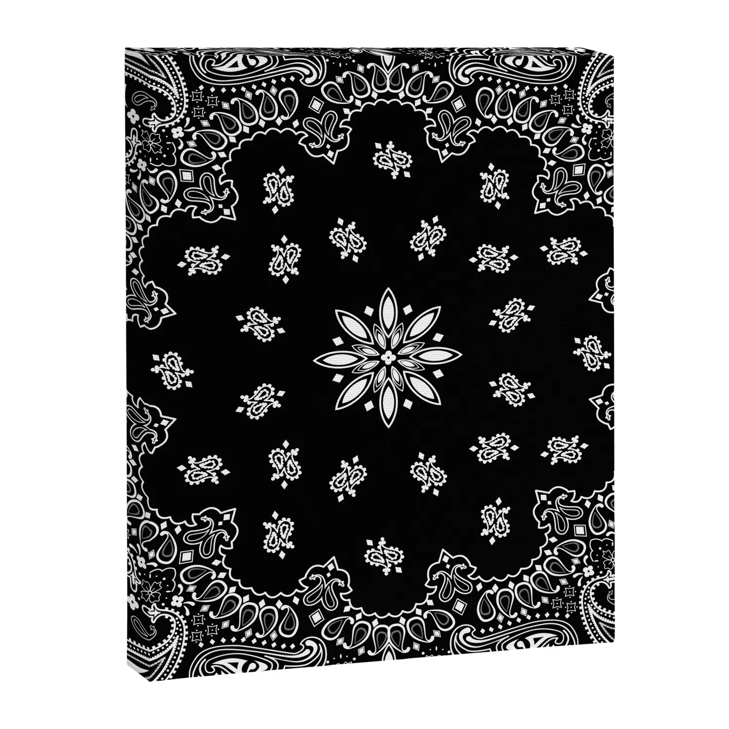 Society6 Bandana Pattern toile noir et blanc paisley