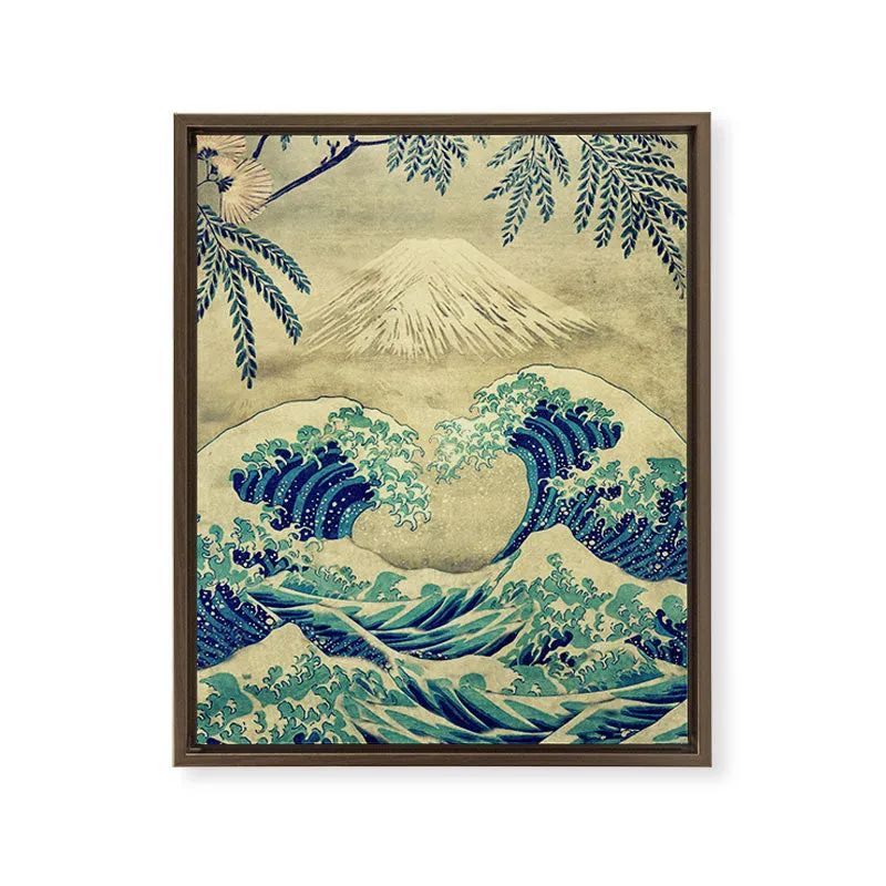 Society6 The Great Blue Embrace at Yama toile encadrée vagues