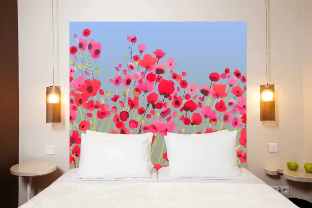 Mademoiselle Tiss Poppy Power tête de lit floral